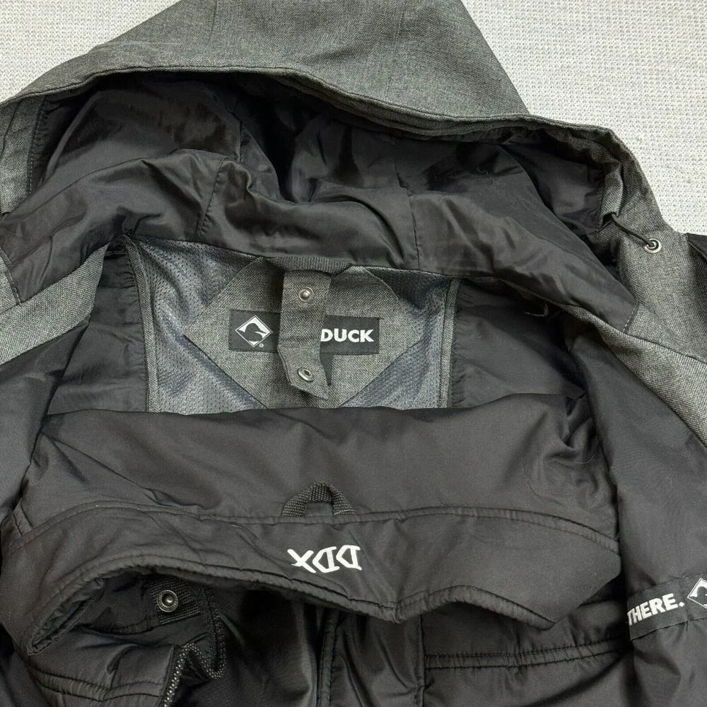 Dri Duck 3-in-1 Jacket Mens Size L Gray Hooded Storm Shell Interchange Pockets - Picture 8 of 16